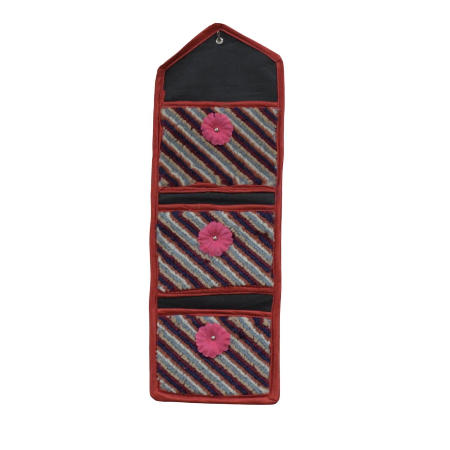 Foldable Hanging Organizer with 3 Pockets - Wall Hanging Letter Holder thumbnail 4