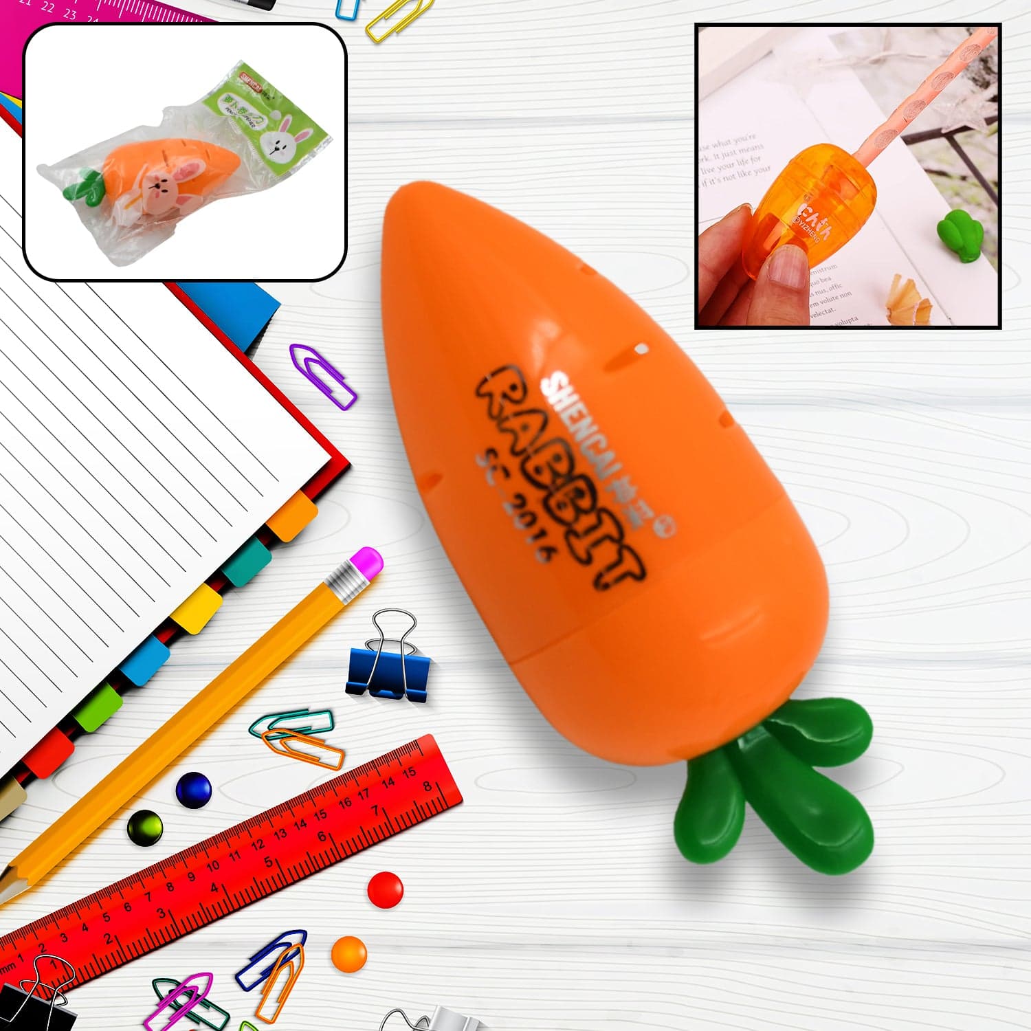 Student Pencil Sharpener Cartoon Simple Carrot Pencil Sharpener Suitable For Students thumbnail 1