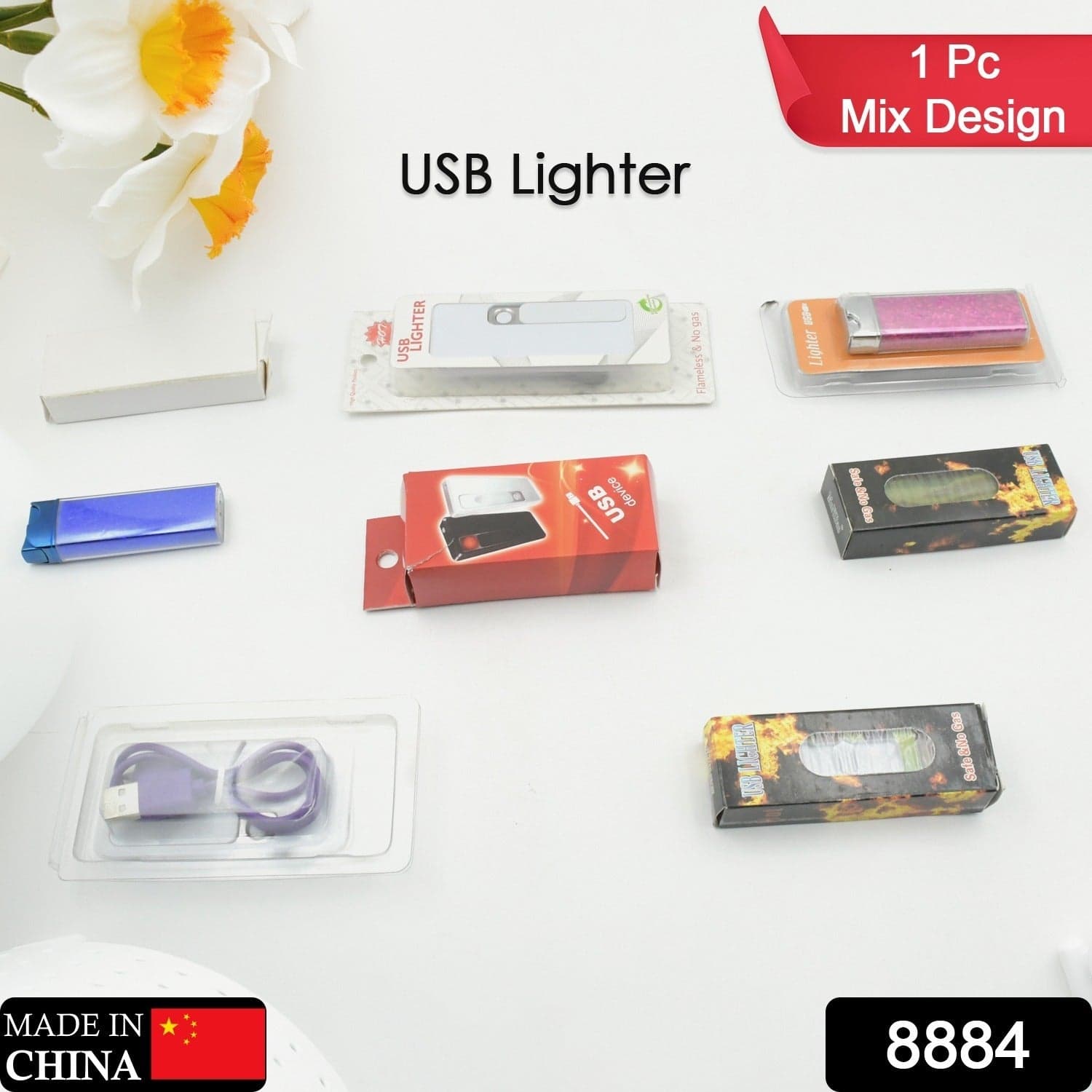 Stylish Electric USB Lighter for Men & Women (Rechargeable, Windproof) thumbnail 2