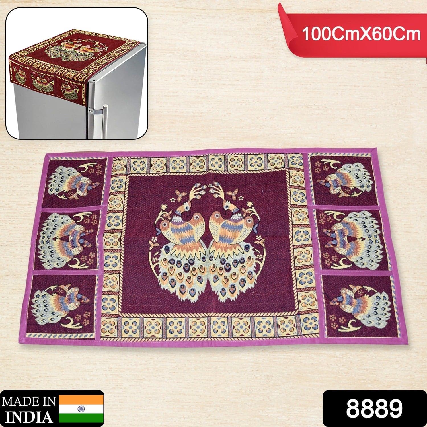 Cotton Fridge Top Cover Set - Standard thumbnail 2