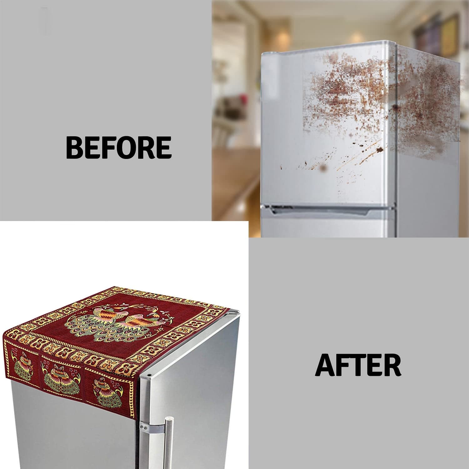 Cotton Fridge Top Cover Set - Standard thumbnail 4