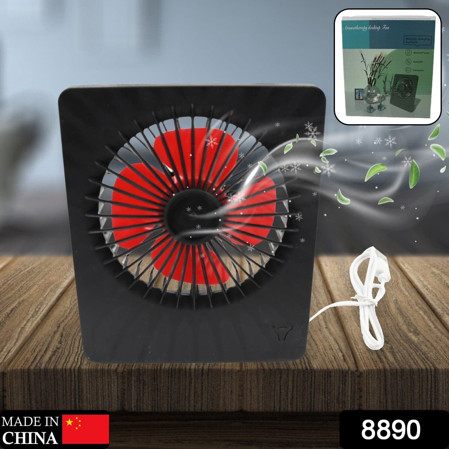 Portable Desk Fan Of 1 Speed Setting, Personal Table Fan For Office, School & Home Use (1 Pc) thumbnail 2