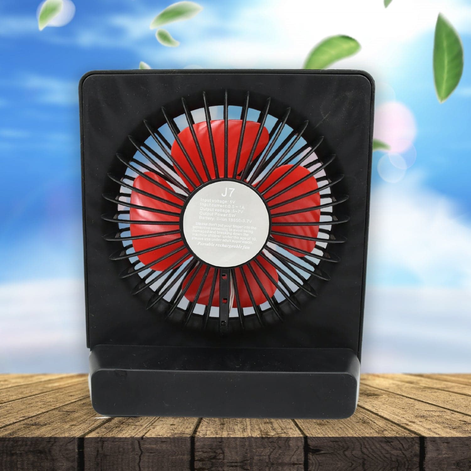 Portable Desk Fan Of 1 Speed Setting, Personal Table Fan For Office, School & Home Use (1 Pc) thumbnail 3