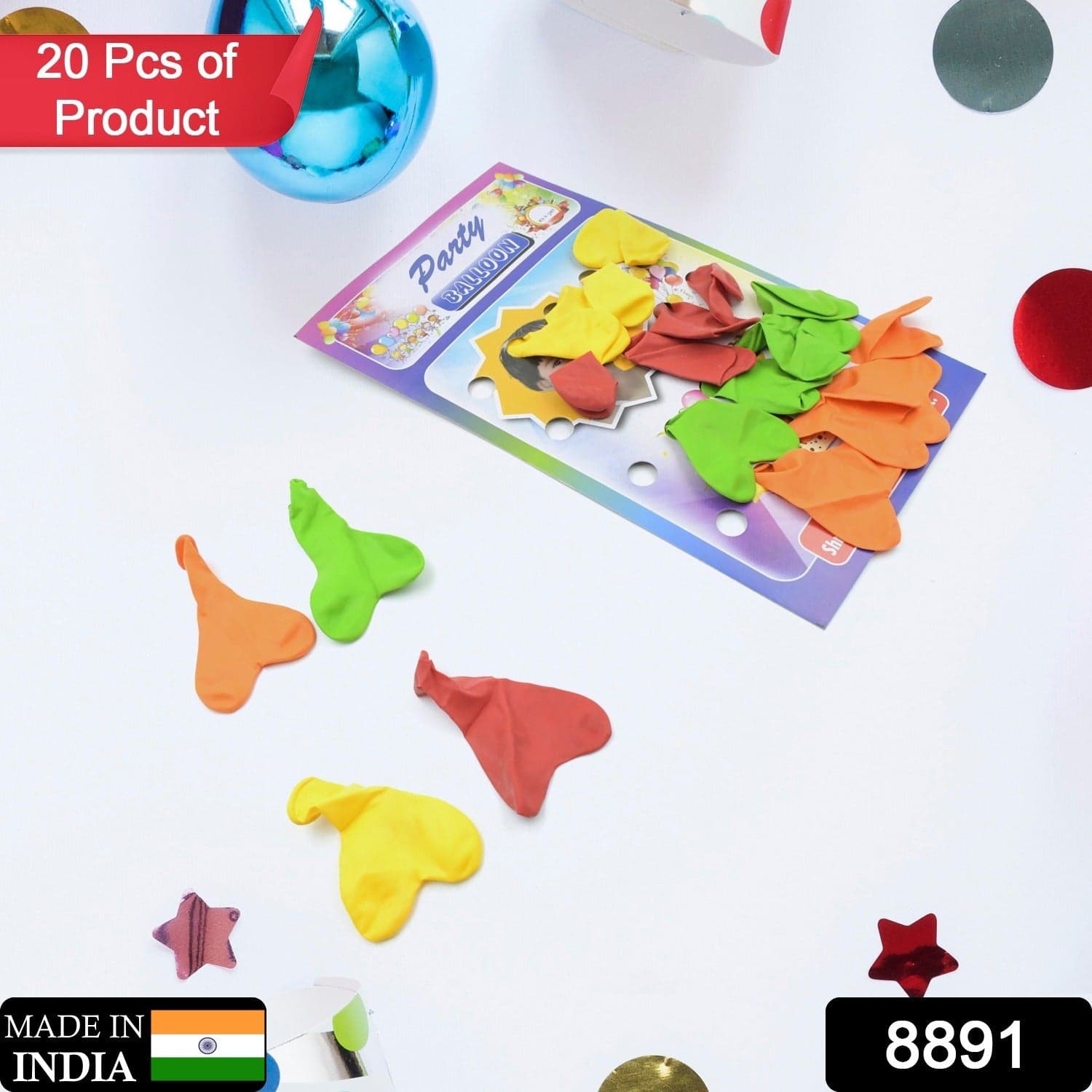 Heart Shaped Balloons Multicolor (20 Pcs Set) thumbnail 2