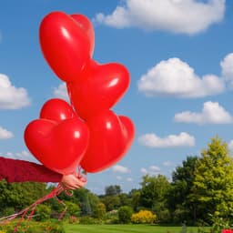 Heart Shaped Balloons Multicolor (4 Pcs Set)