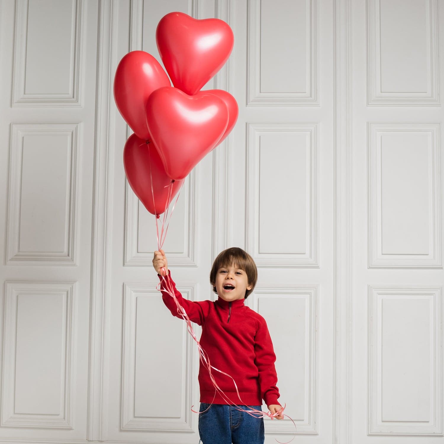 Heart Shaped Balloons One Color (20 Pcs Set) thumbnail 5