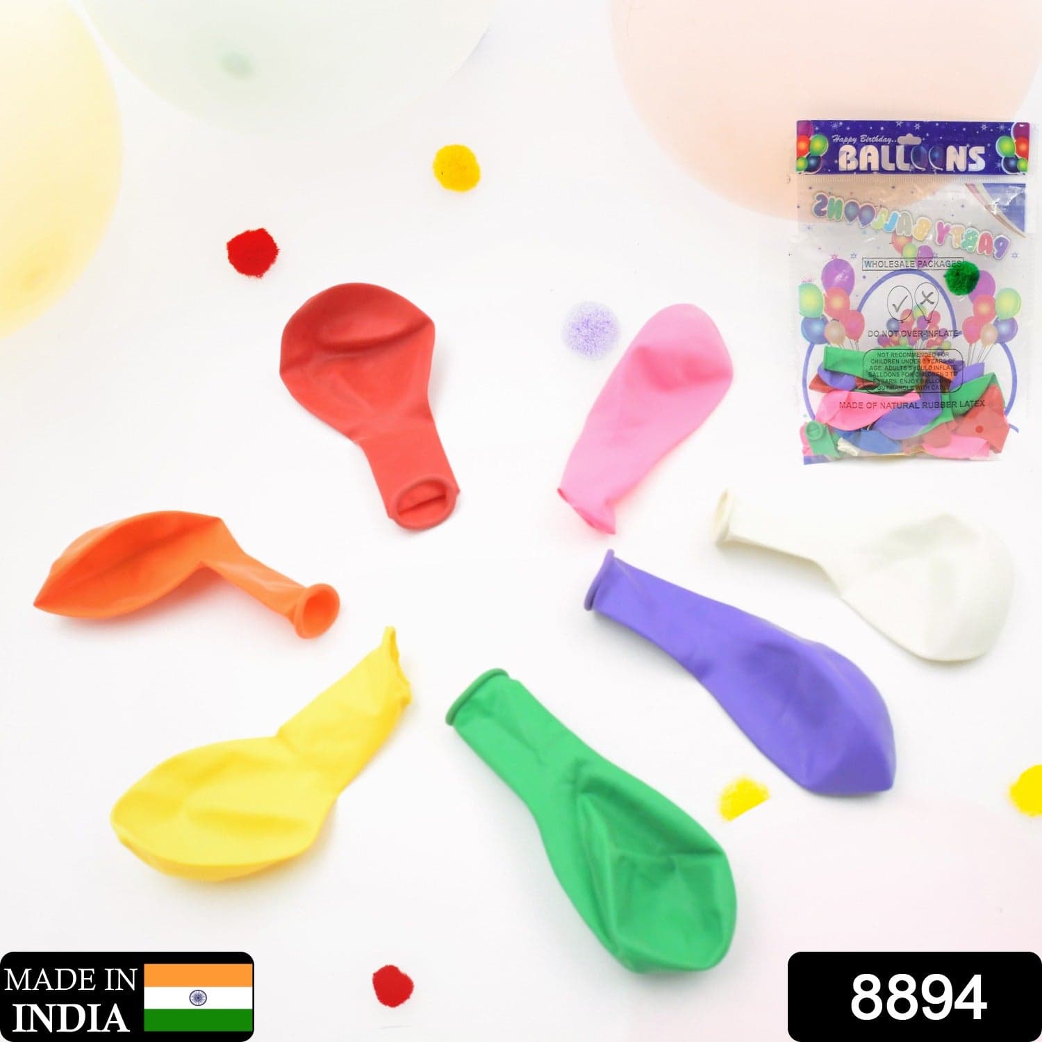 Balloons Kinds Of Latex Balloons For Birthday Multicolor (24 Pcs Sets) thumbnail 2