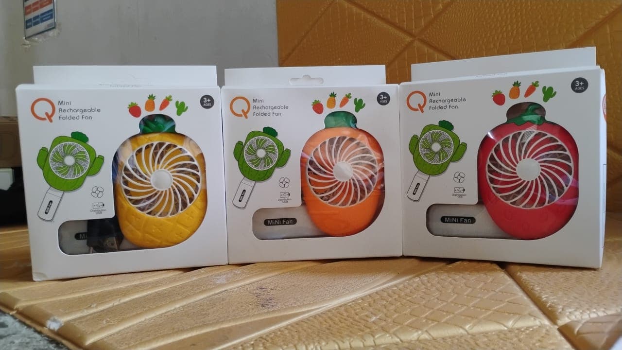 Rechargeable Handheld Mini Fan (Battery Not Included / Mix Colour) thumbnail 7