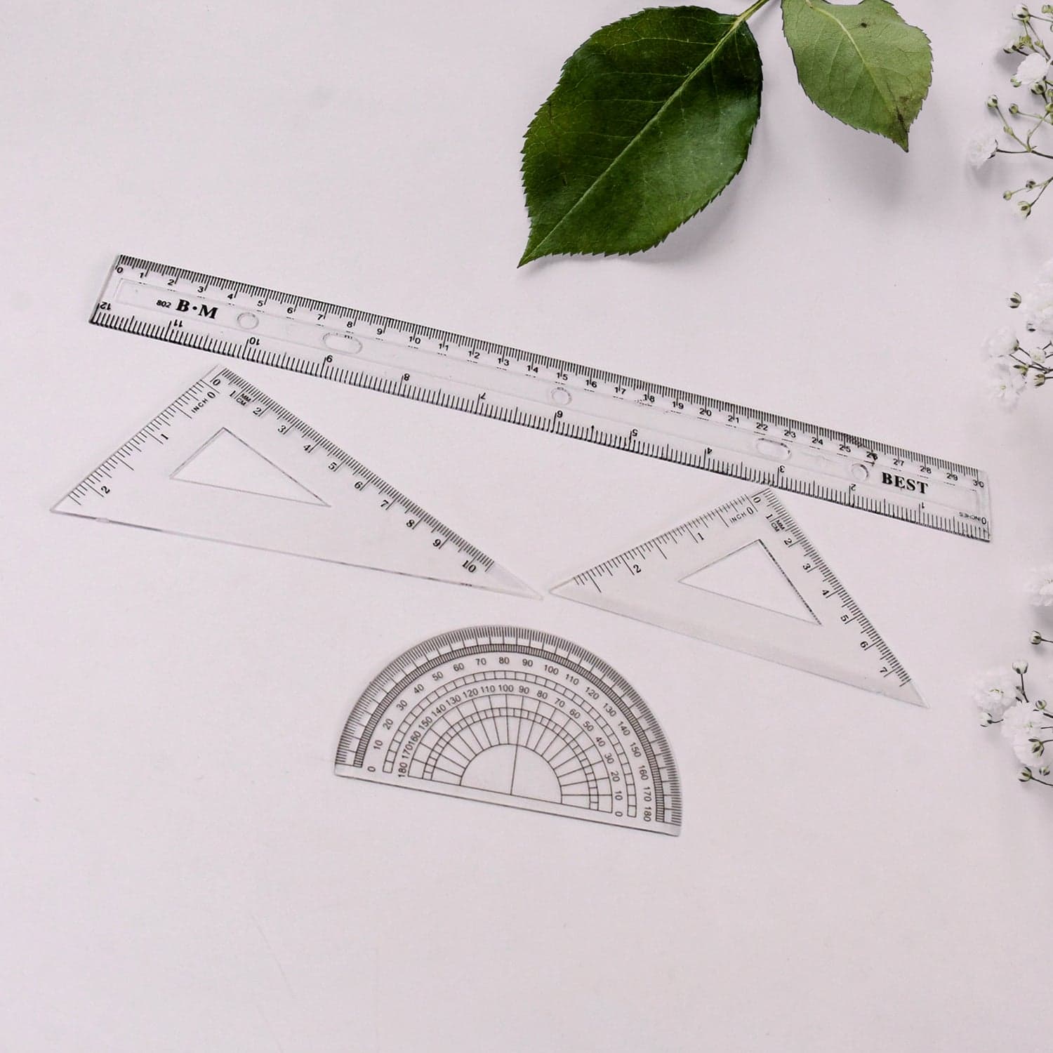9 in 1 Stationery Set for School Student Office, Draft Rulers thumbnail 4