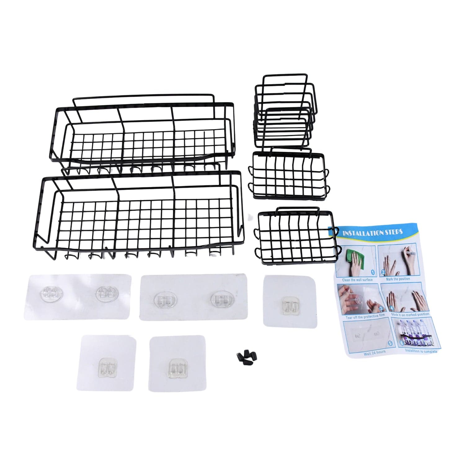 Metal Shower Basket / Canddy, for Bathroom Organiser (5 Pc Combo) thumbnail 5