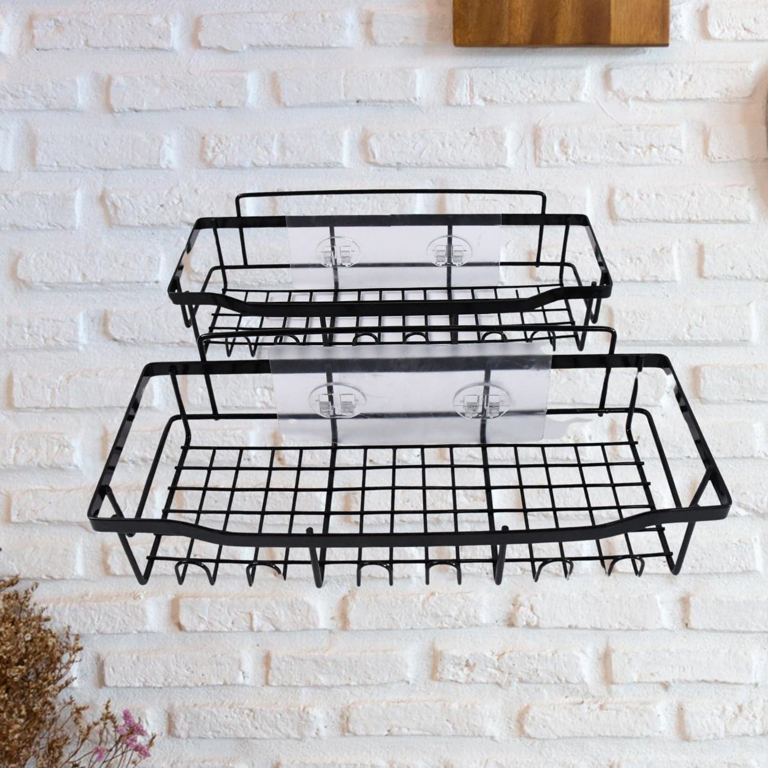 Metal Shower Basket / Canddy, for Bathroom Organiser (5 Pc Combo) thumbnail 6
