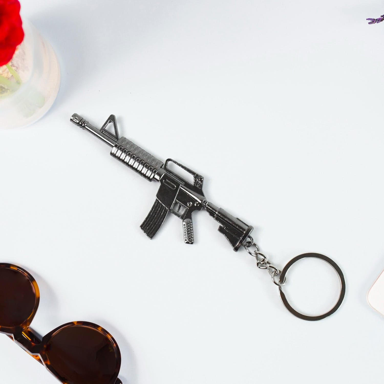 Mix Design Metal Gun Keychain With Case (1 Pc / Mix Design) thumbnail 5