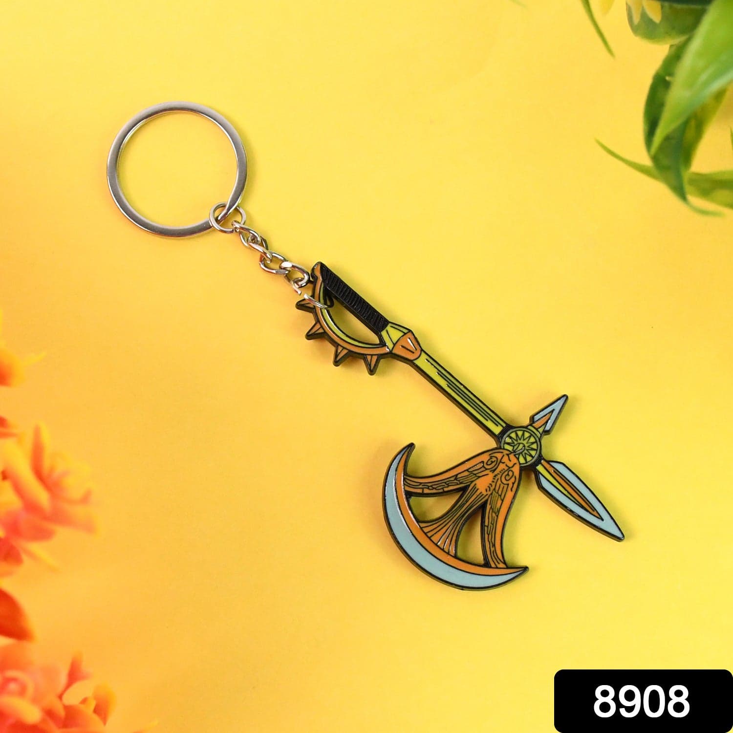 Axe Shape Metal Keychain - Durable & Stylish Accessory (1 Pc) thumbnail 2