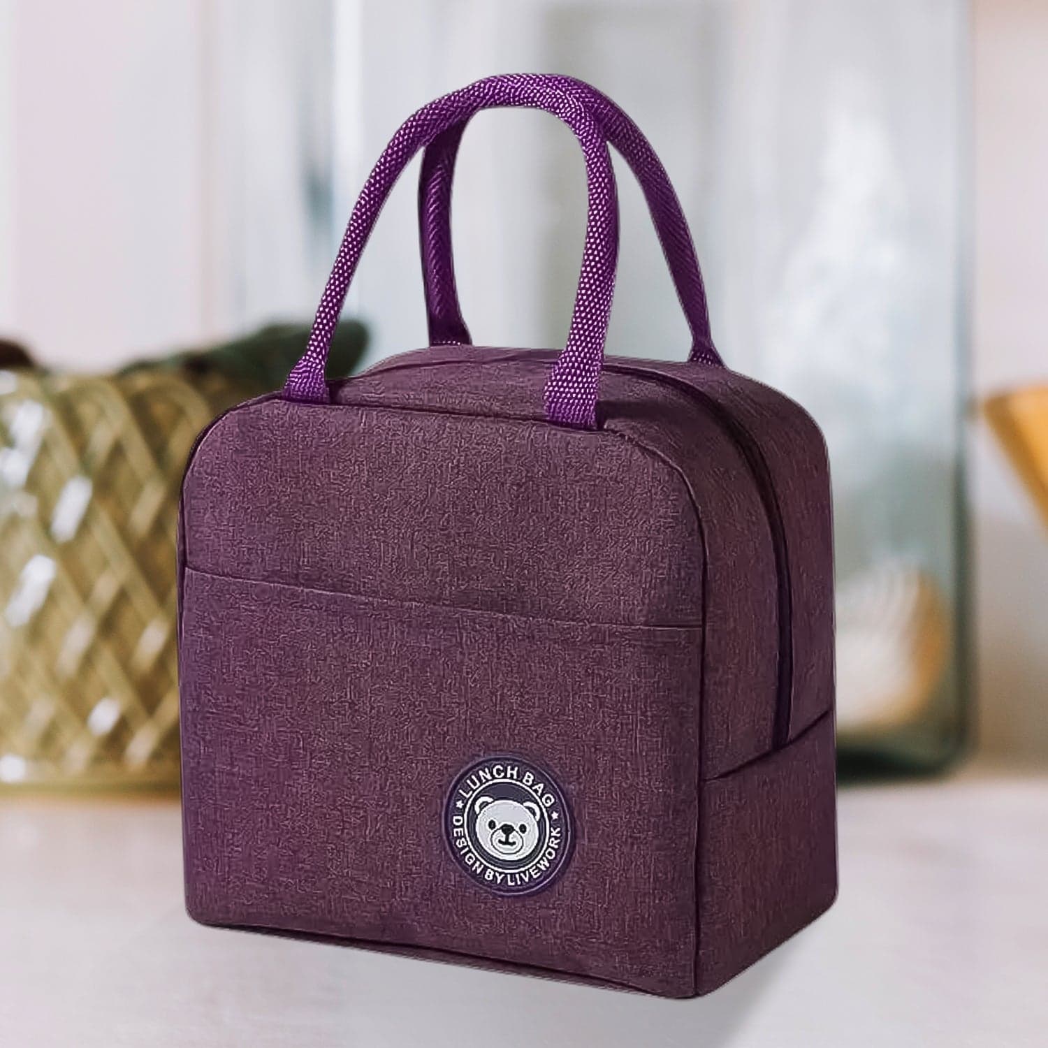 Lunch Box Bag for Women Men Insulated Lunch Bag With Zipper (1 Pc) thumbnail 2