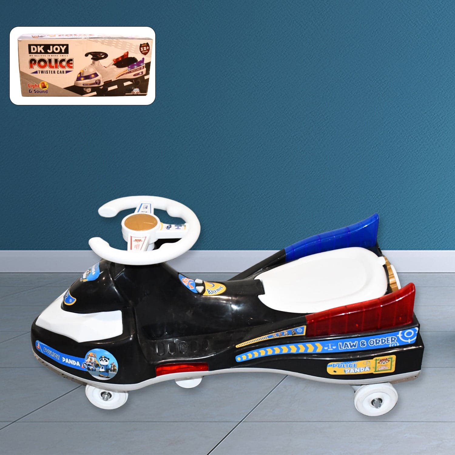 Twisted Police Ride-On Toy Car for Kids With Musical with Lights thumbnail 1