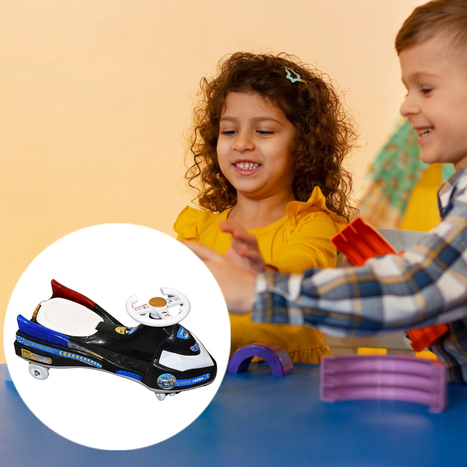 Twisted Police Ride-On Toy Car for Kids With Musical with Lights thumbnail 3