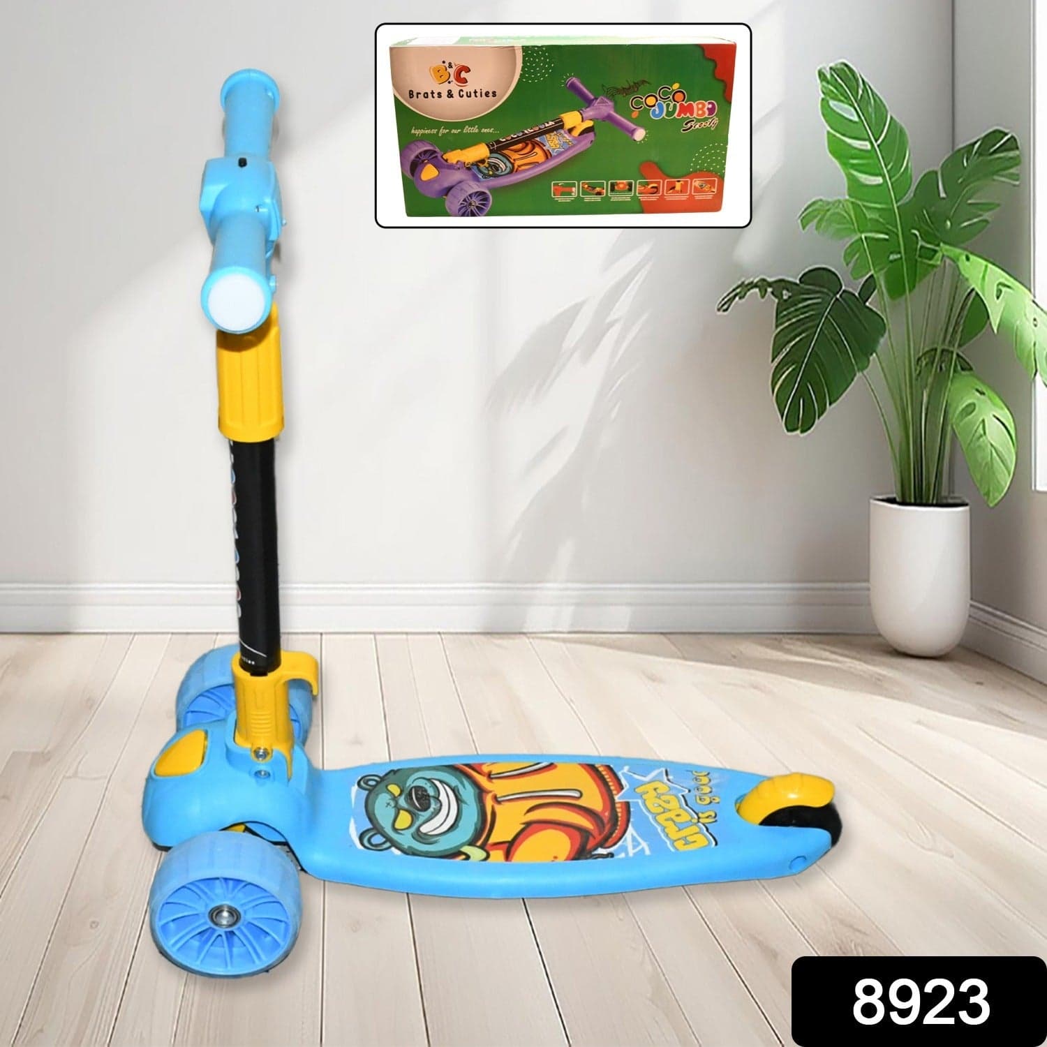 Jumbo Scooter for Kids 2 Wheels Steel Frame Large Foldable & Height Adjustable thumbnail 2
