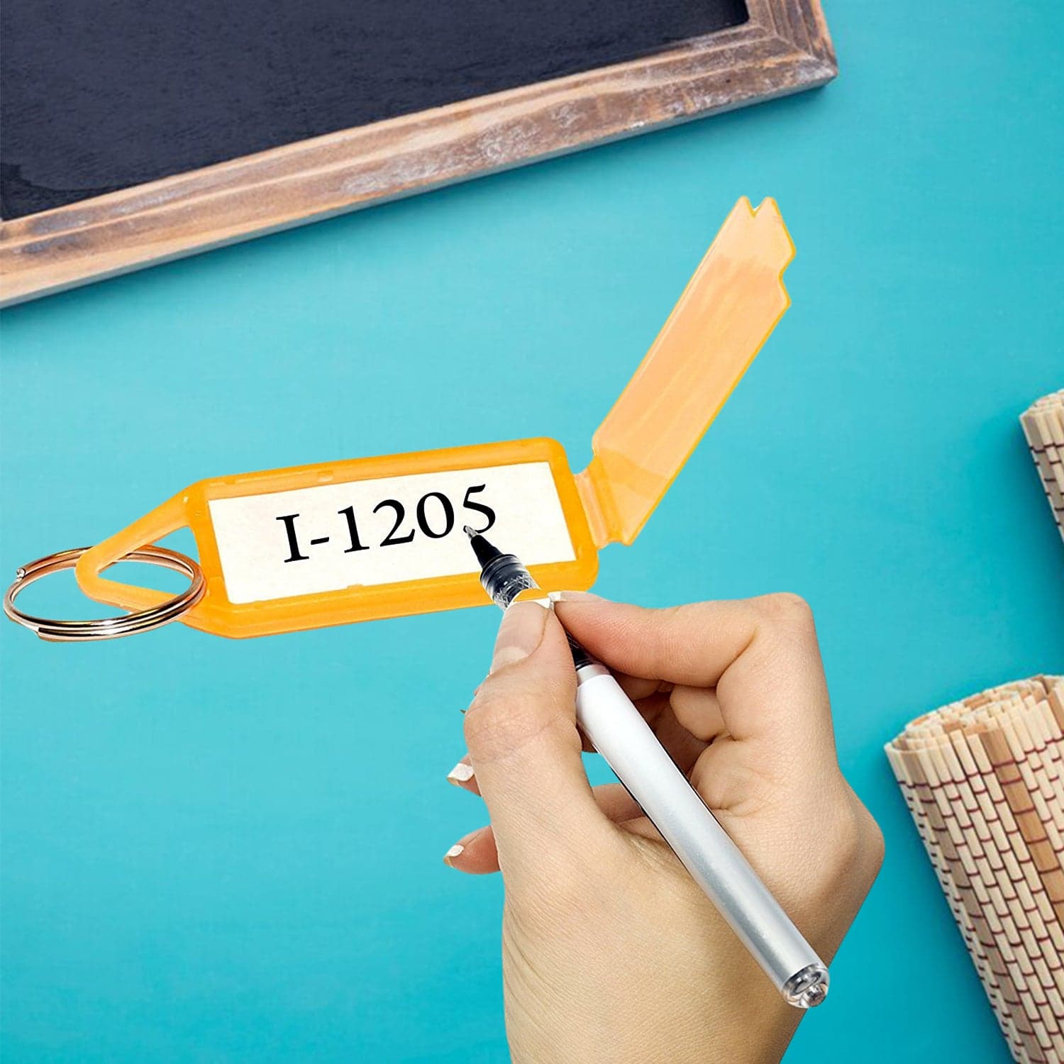 10Pc Keychain Tag Lablel thumbnail 2