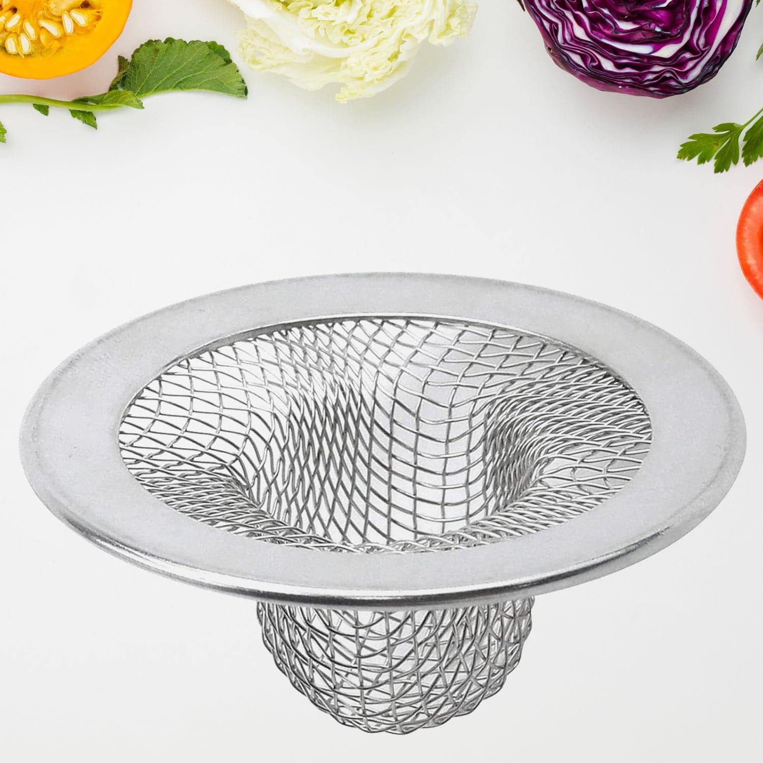 Stainless Steel Kitchen Sink Strainer (2 Pc Set) thumbnail 3