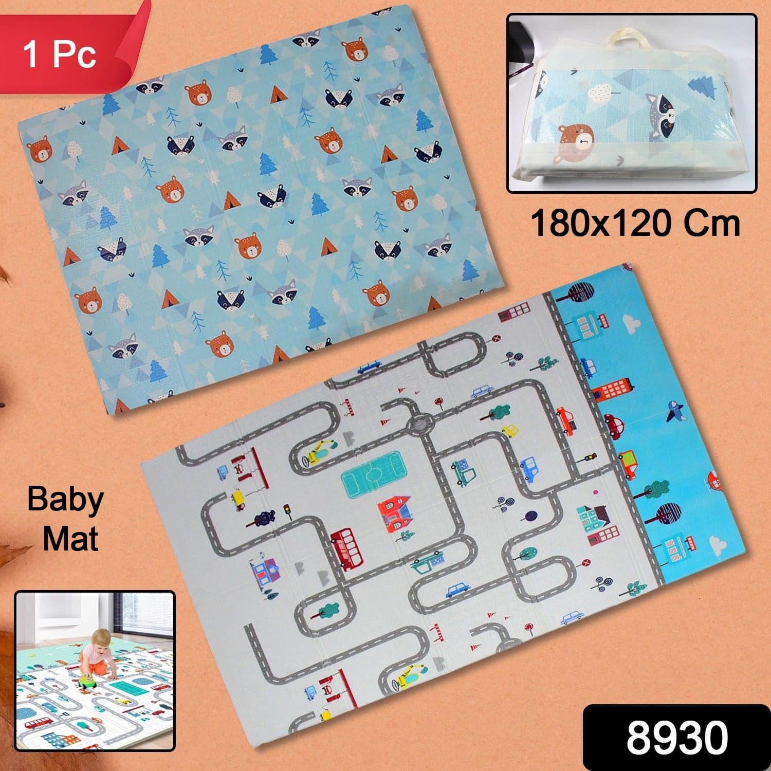 Baby Play Mat, Foam Play mat for Baby Floor Play Baby Crawling Mat (180x120 cm / 1 Pc) thumbnail 2
