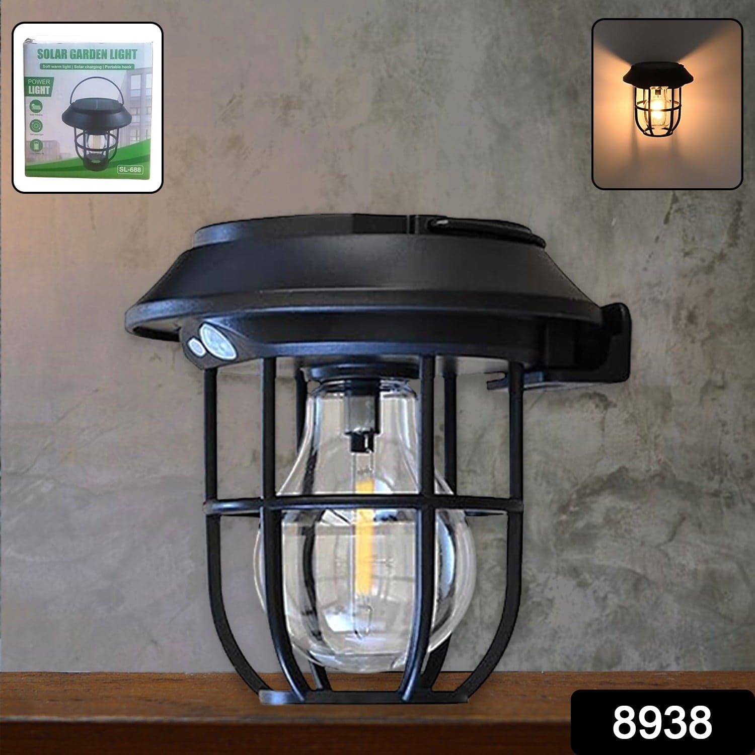 Solar Lantern Wall Lights Fixtures with Motion Sensor (1 Pc) thumbnail 2