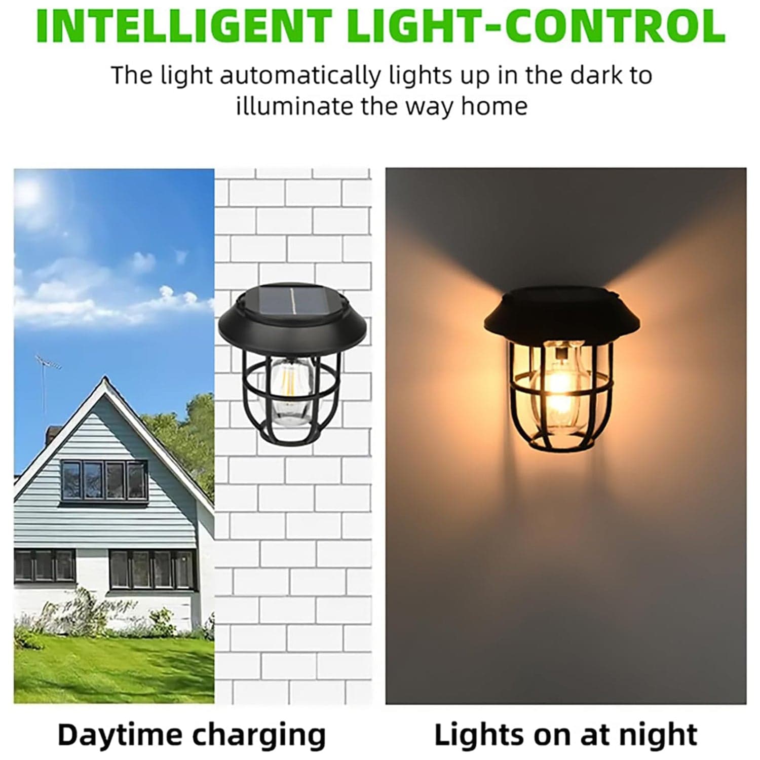 Solar Lantern Wall Lights Fixtures with Motion Sensor (1 Pc) thumbnail 6