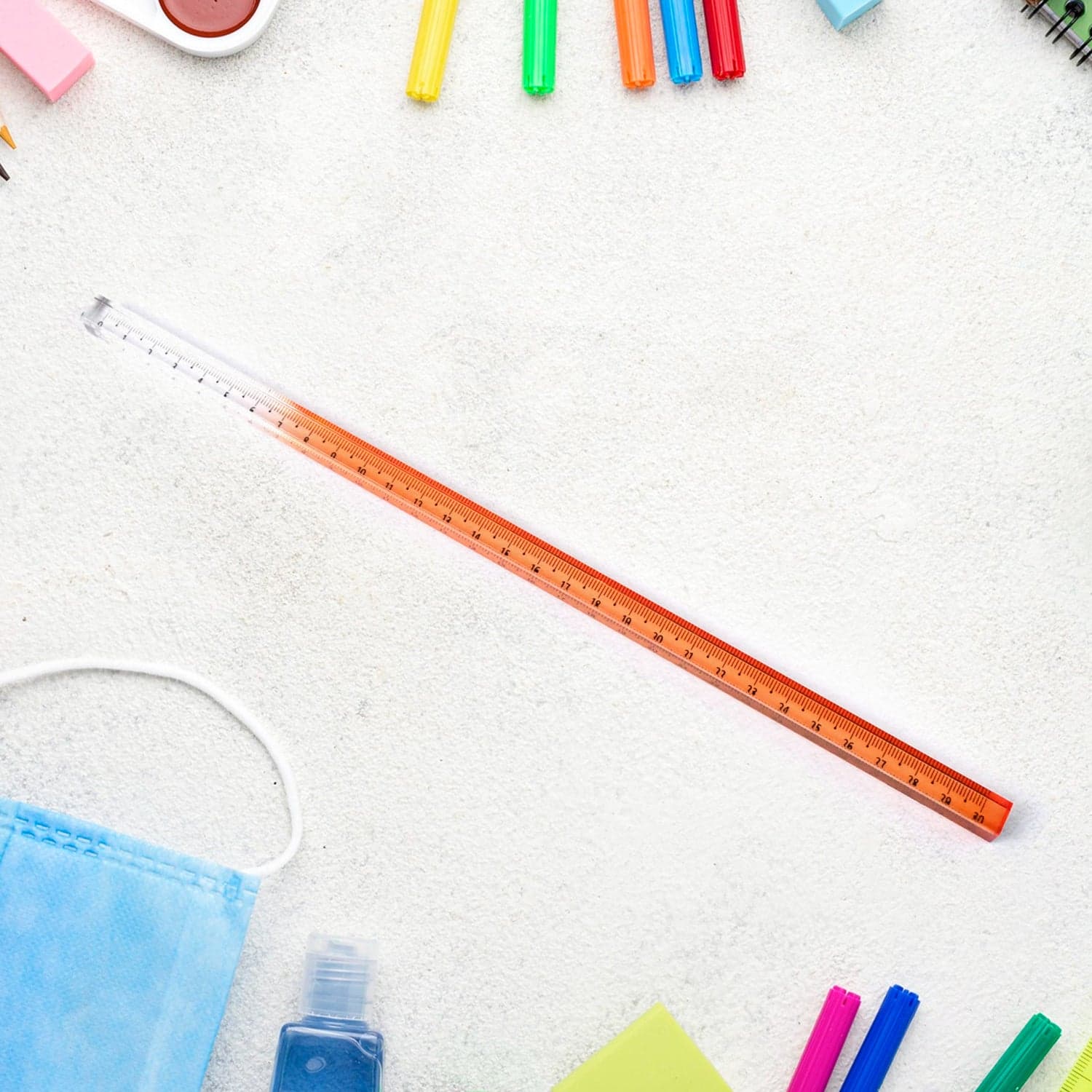 Acrylic Rulers, 30 cm Lengths, Set of Colourful Rulers Set (1 Pc) thumbnail 3