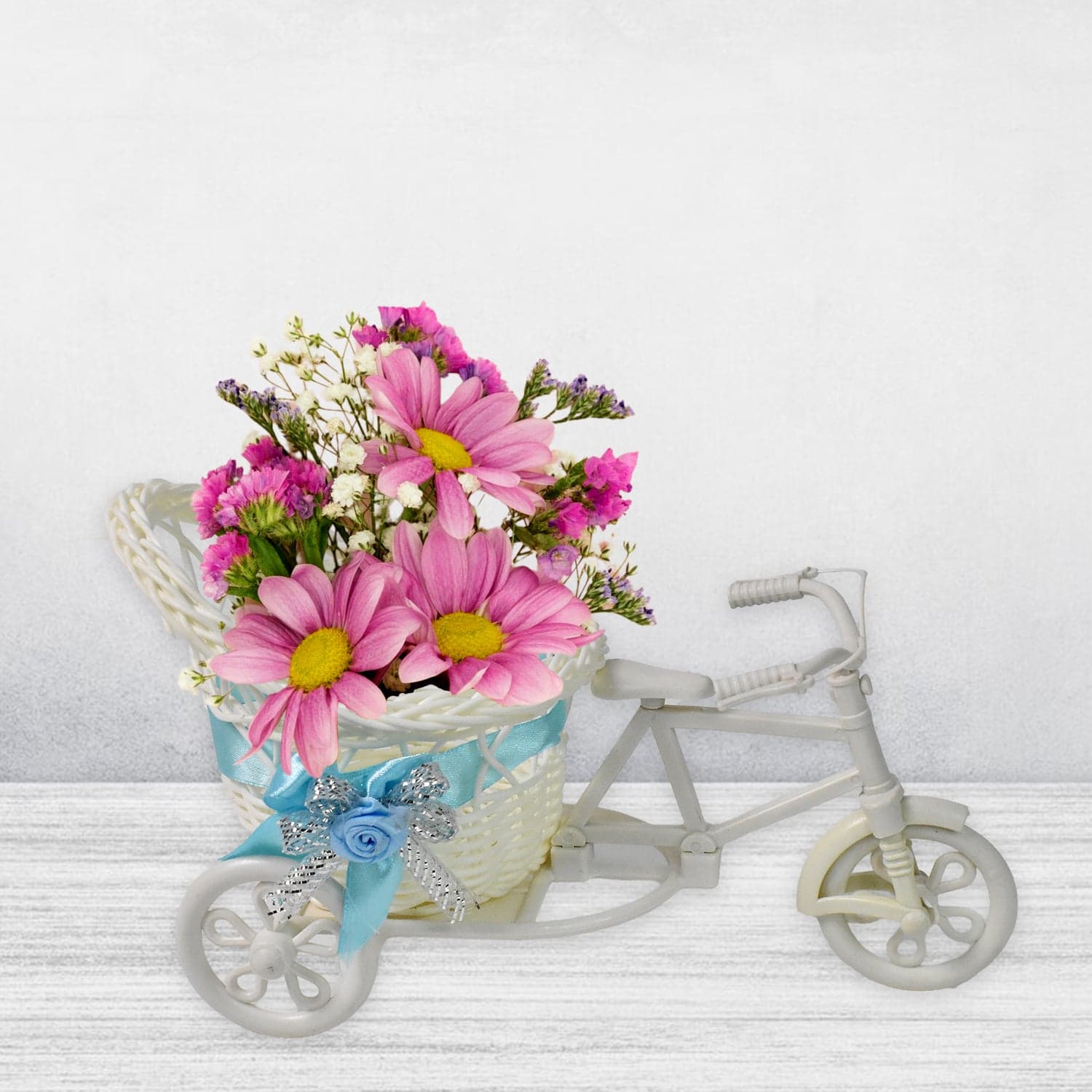 Plastic Cycle Flower vases for Home decor; Bicycle Flower Pot Stand thumbnail 6