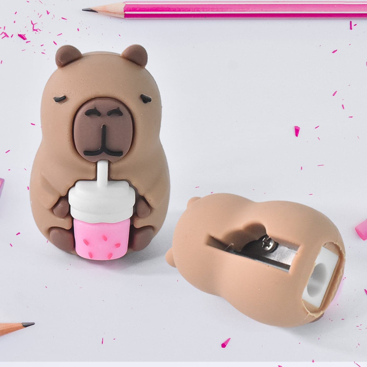 Cartoon Shape Pencil Sharpener with Built-In Eraser (1 Pc) thumbnail 3