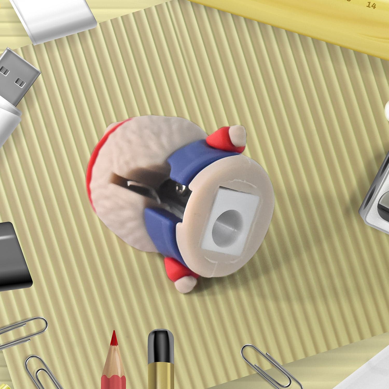 Cartoon-Shaped Pencil Sharpener with Built-In Eraser thumbnail 5
