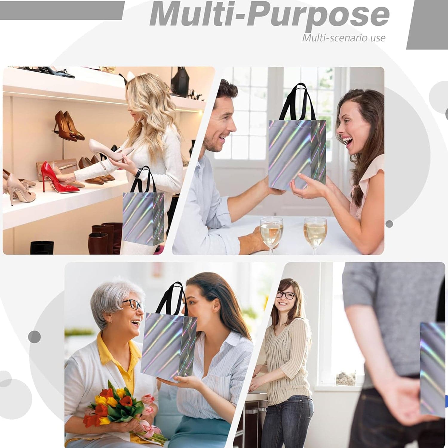 Birthday Gift Bag, Reusable Party Gift Bags (1 Pc / Mix Design) thumbnail 7