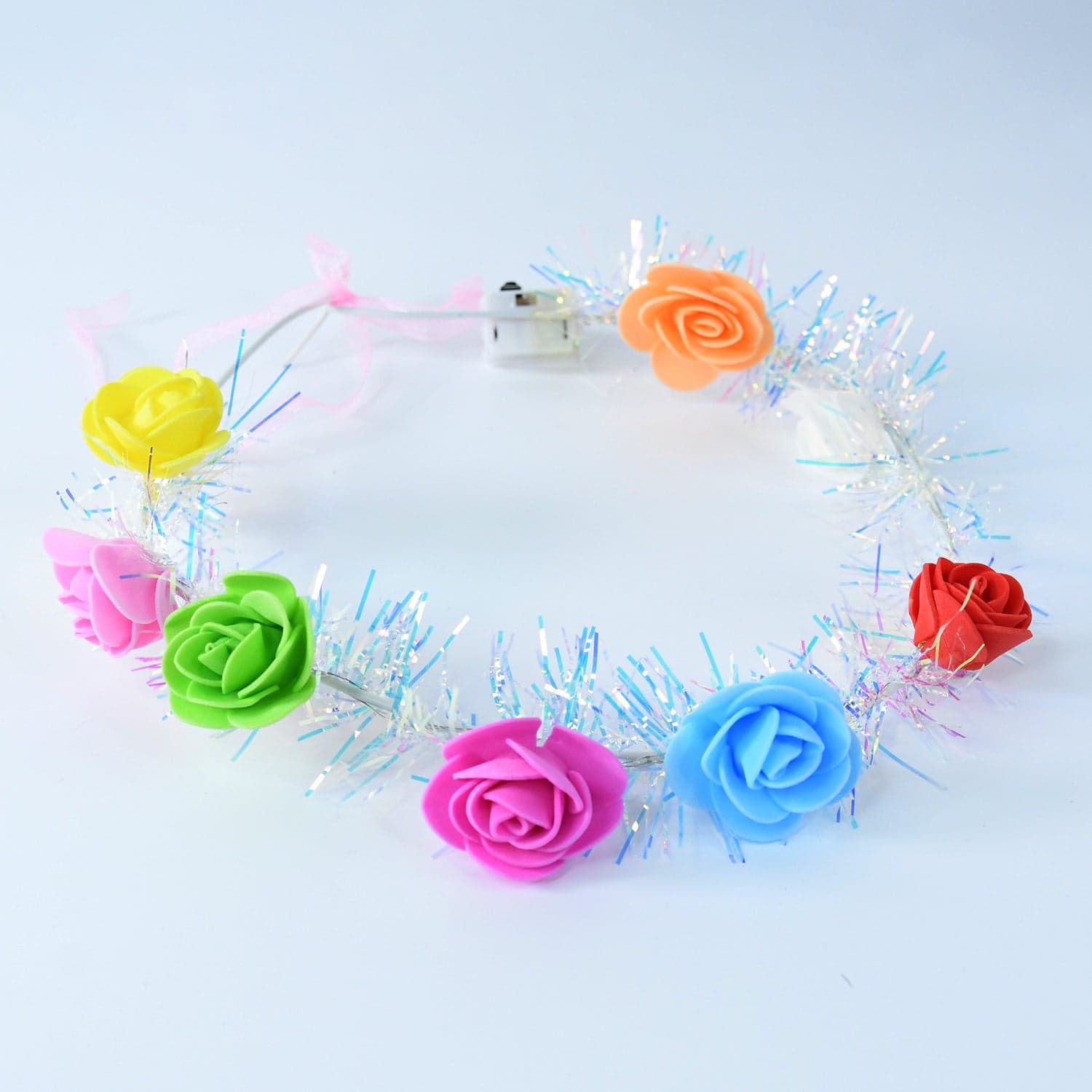 Led Flower Crown Headband Multicolor Light Up 1 Pc thumbnail 3
