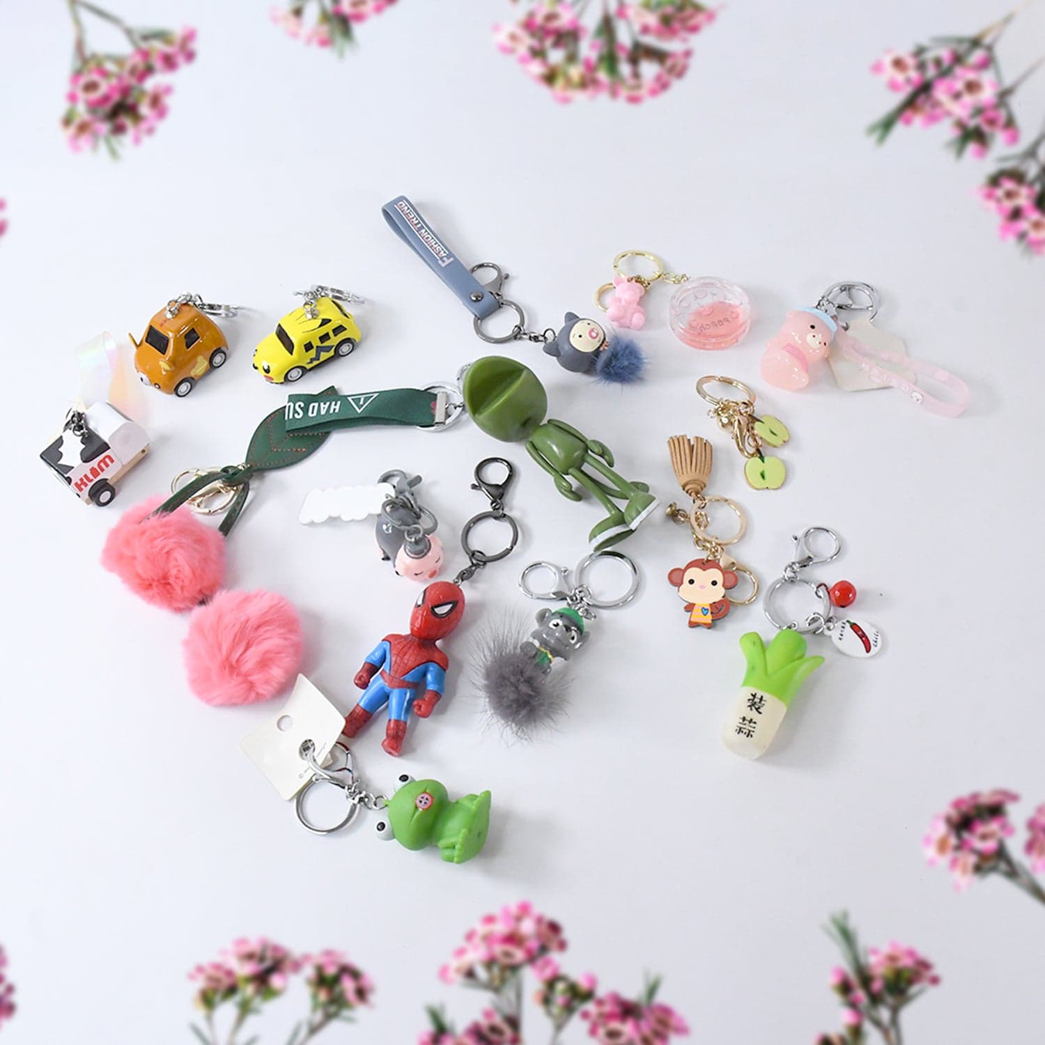 Mix Design & Size Keychain - Durable & Stylish Accessory (1 Pc / Mix Color) thumbnail 1