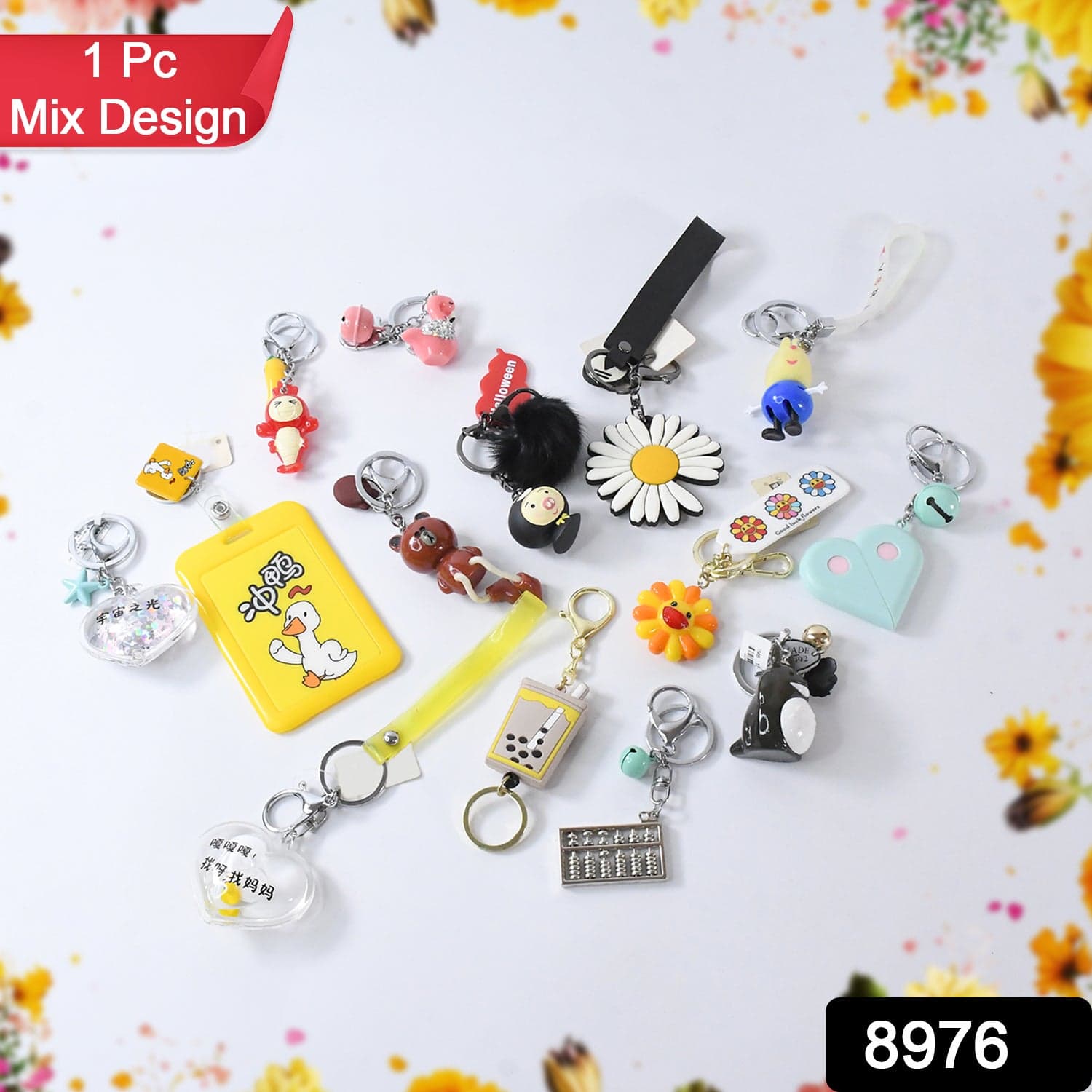 Mix Design & Size Keychain - Durable & Stylish Accessory (1 Pc / Mix Color) thumbnail 2