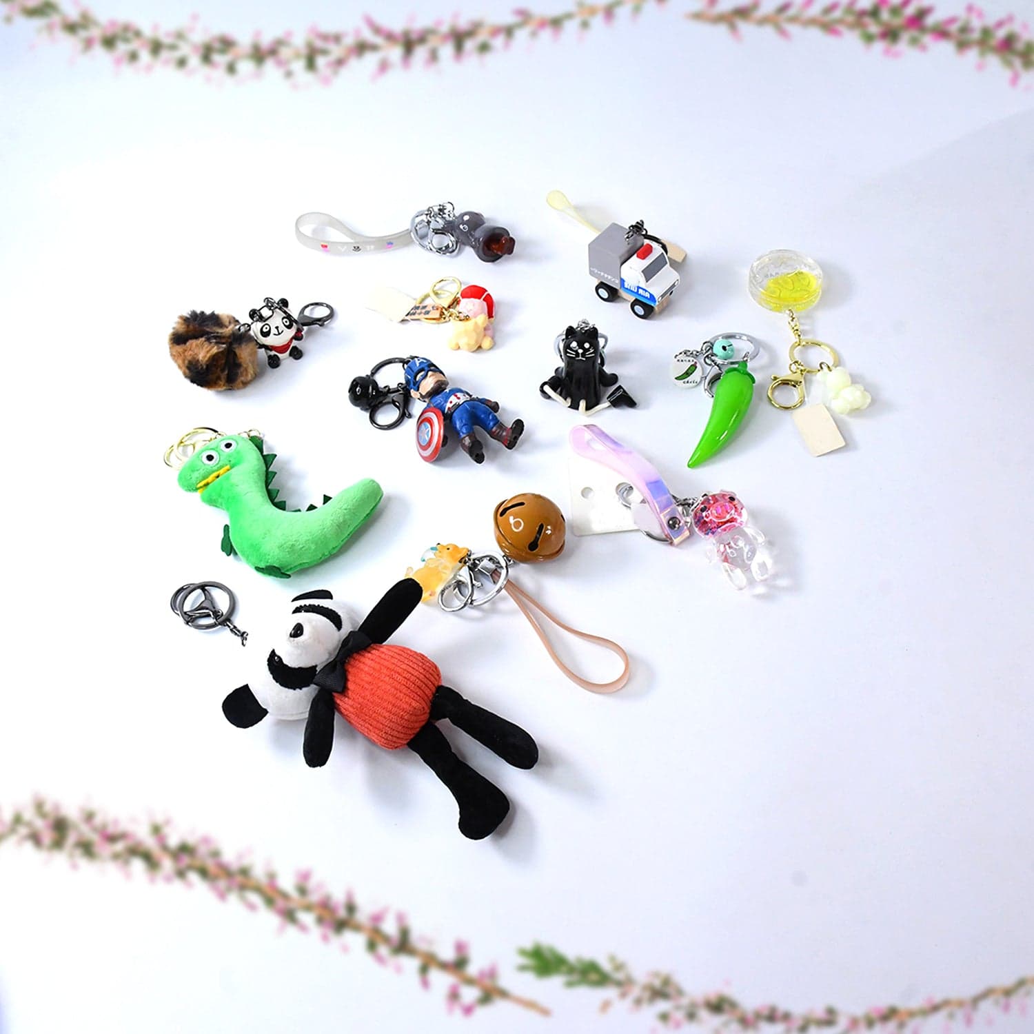 Mix Design & Size Keychain - Durable & Stylish Accessory (1 Pc / Mix Color) thumbnail 4