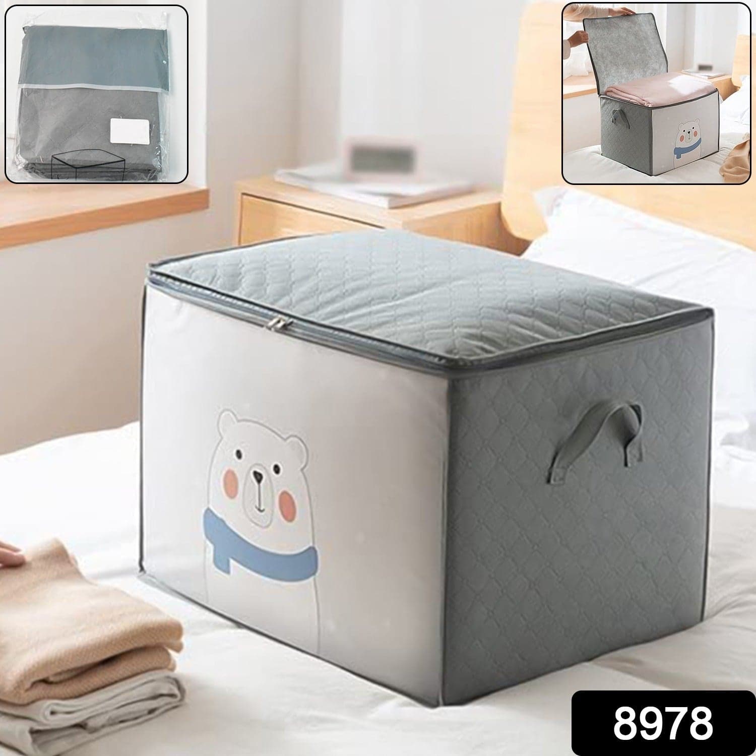 Clothes Storage Bag With Zipper Handles thumbnail 1