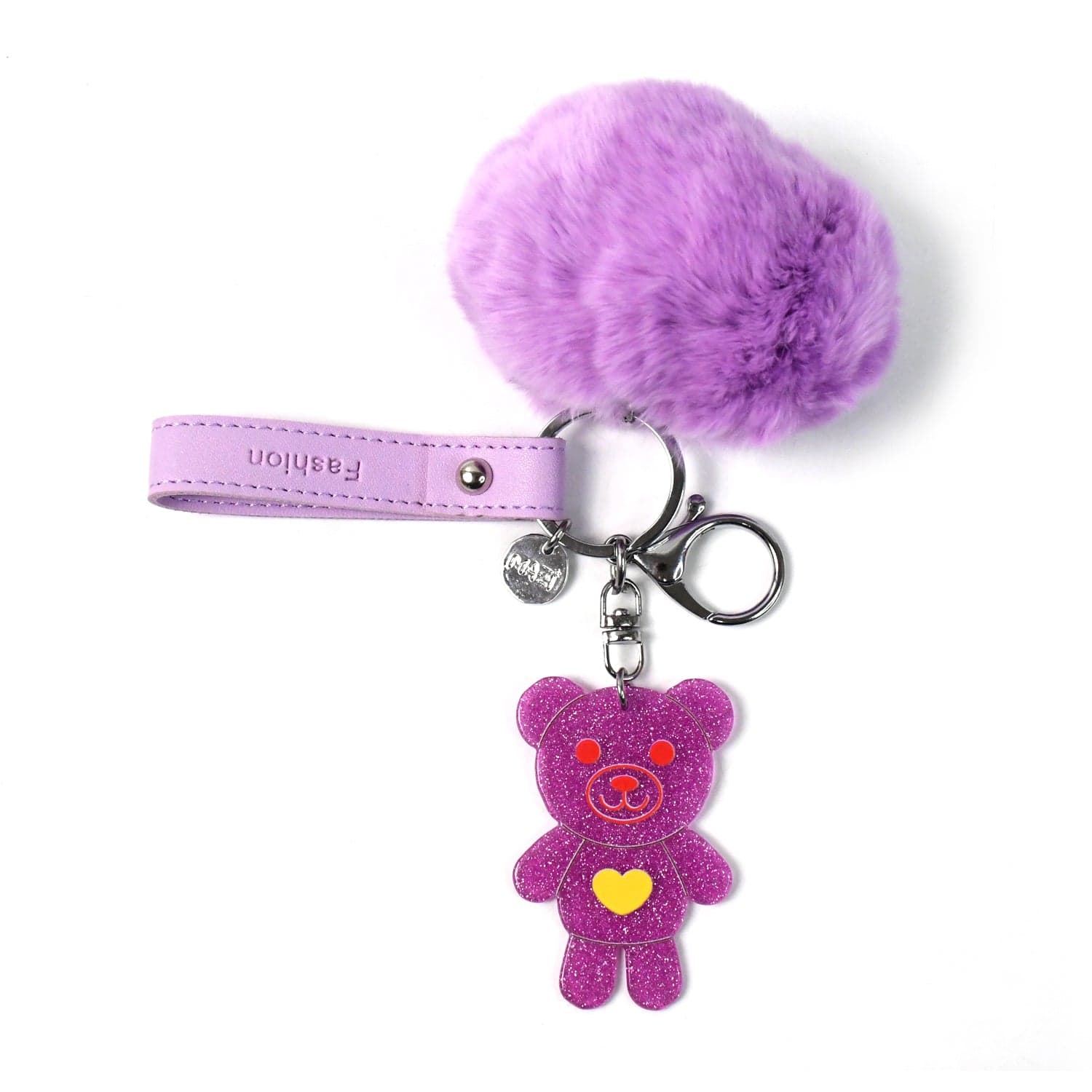 Cute Cartoon Keychain with Fluffy Pom (1 Pc) thumbnail 5