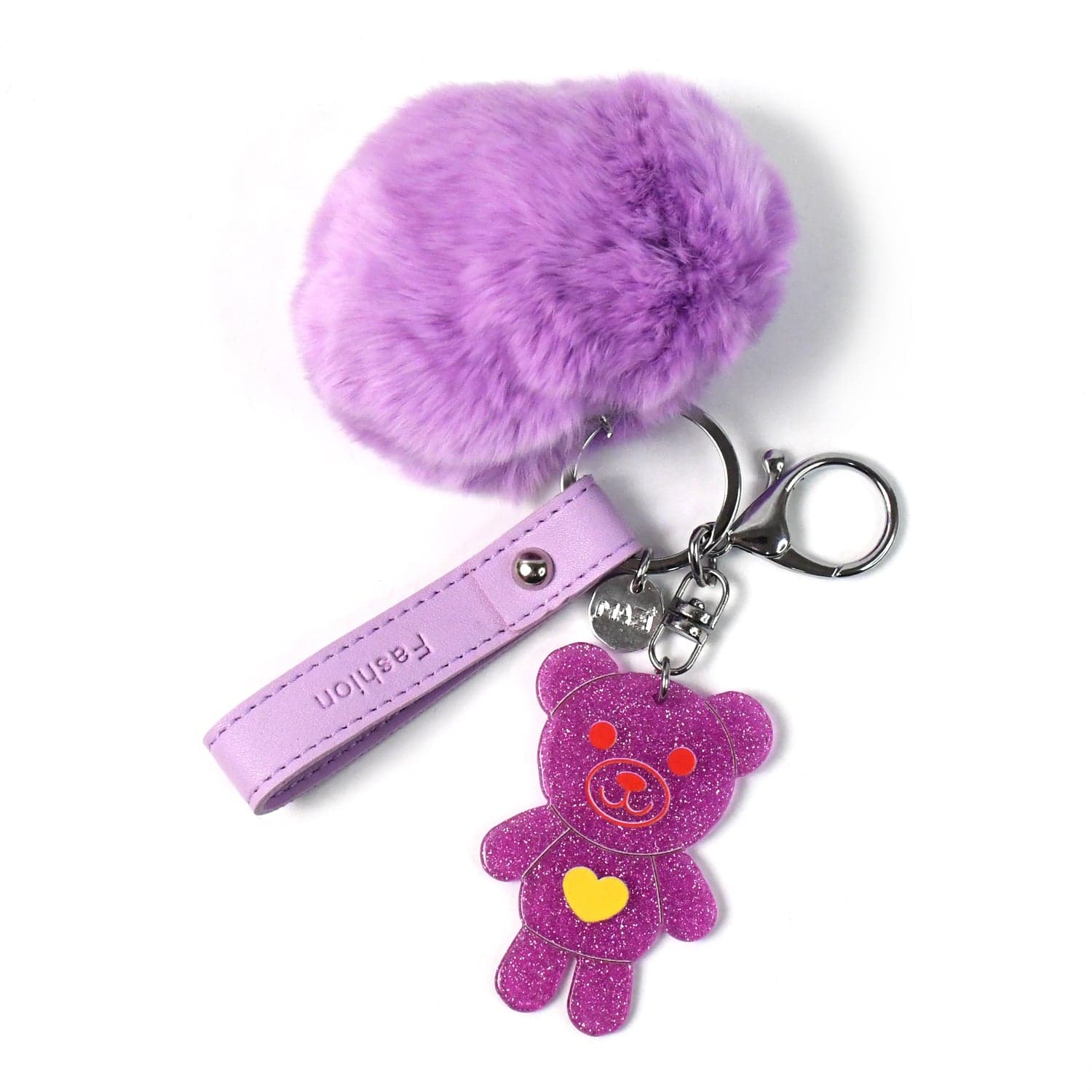 Cute Cartoon Keychain with Fluffy Pom (1 Pc) thumbnail 6