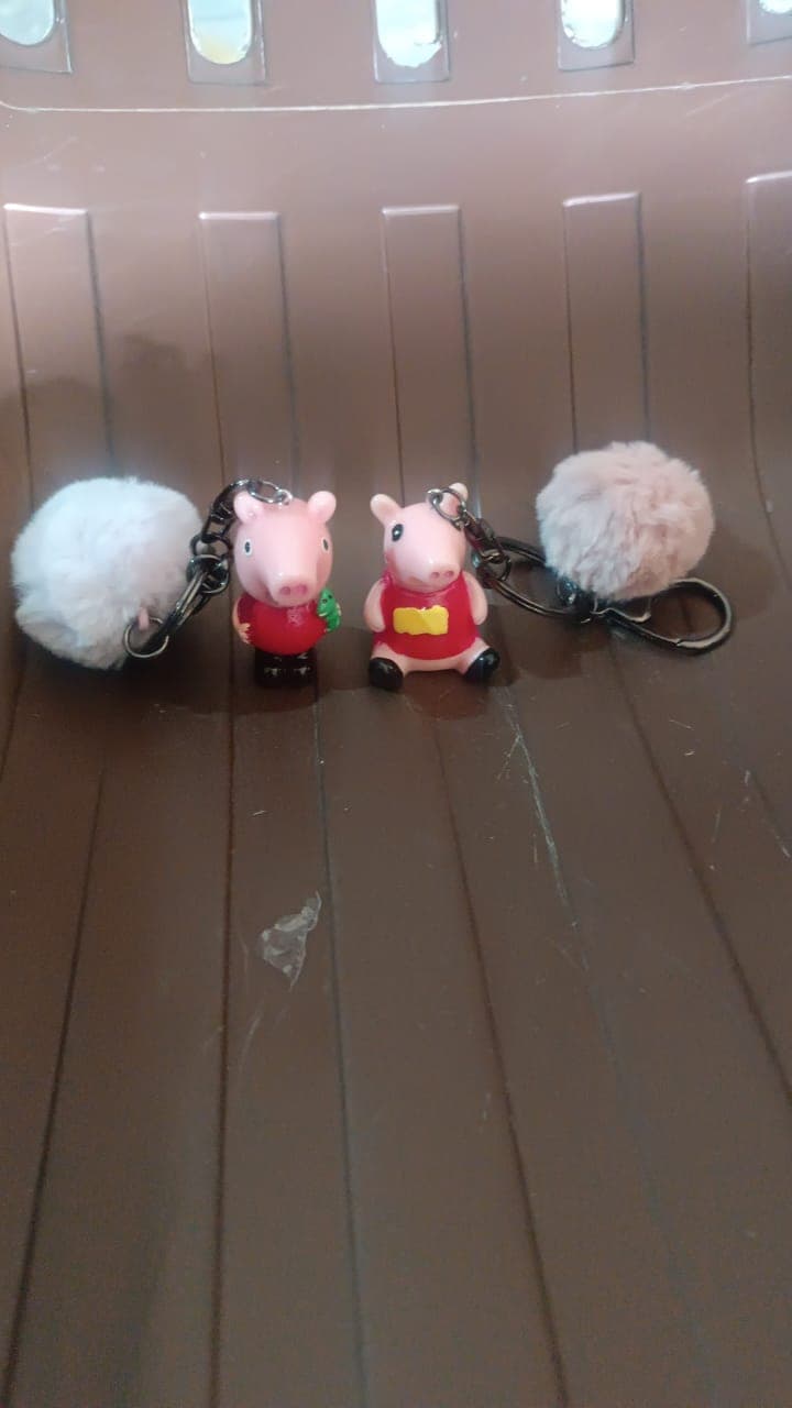 Cute Cartoon Keychain with Fluffy Pom (1 Pc / Mix Design) thumbnail 7