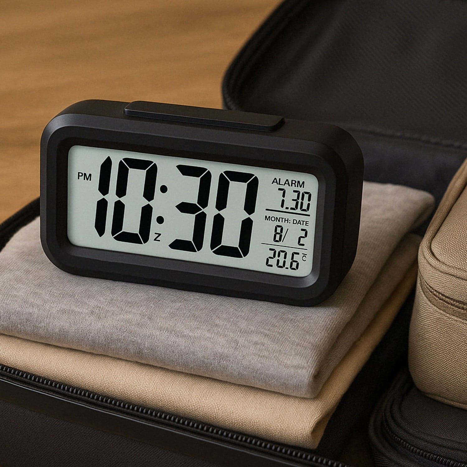 Digital Lcd Alarm Clock With Backlight 1 Pc thumbnail 3