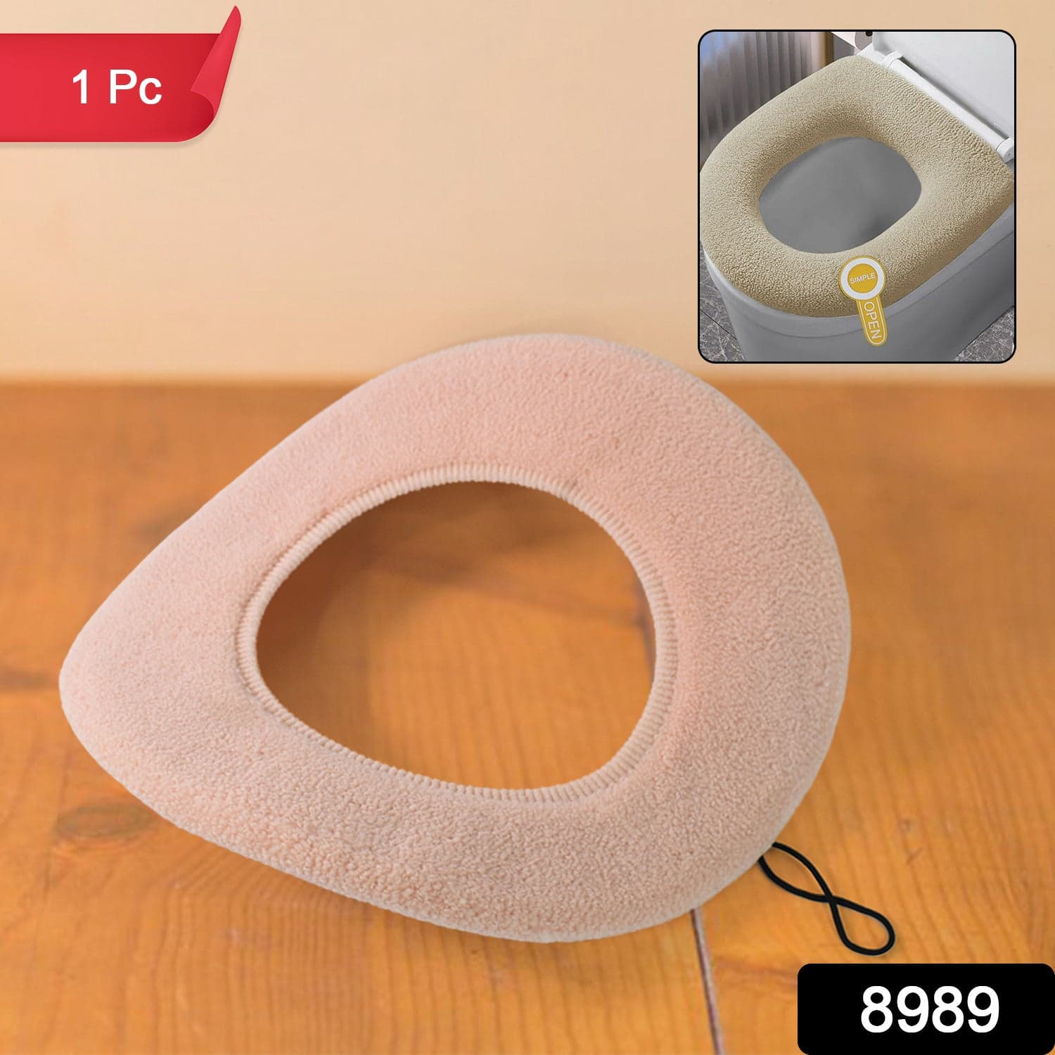 Washable Toilet Seat Cover Pads / Winter Cushion Mat, Lid Cover Pads (1 Pc) thumbnail 2