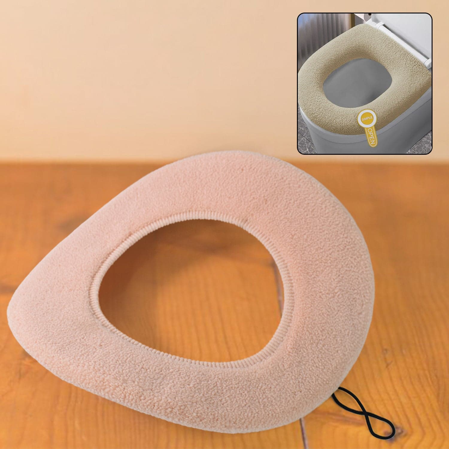 Washable Toilet Seat Cover Pads / Winter Cushion Mat, Lid Cover Pads (1 Pc) thumbnail 4