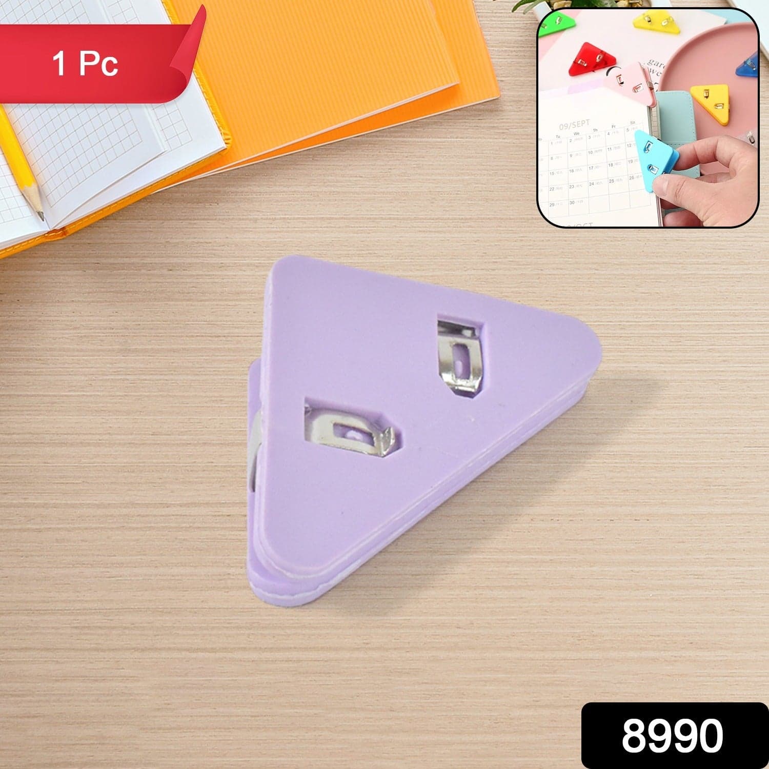 Triangle Paper Clips | Small Corner Clips for Paper, Document Clip (1 pc) thumbnail 2