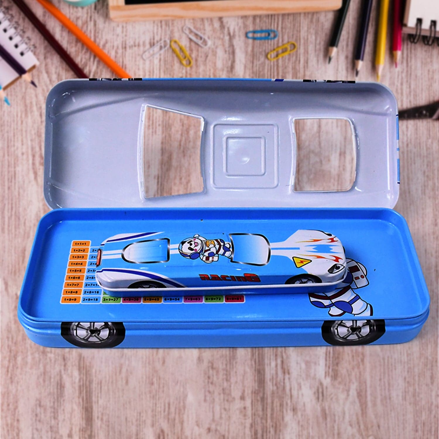 2 In1 Car Shape Metal Compass Box With Small Compass Box Inside thumbnail 3
