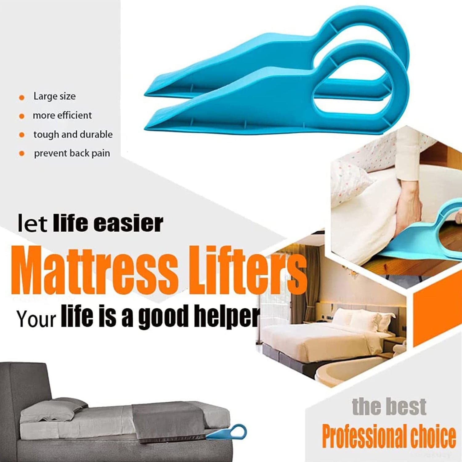 Mattress Lifter Tool for Easy Bed Sheet Change (1 pc) thumbnail 3