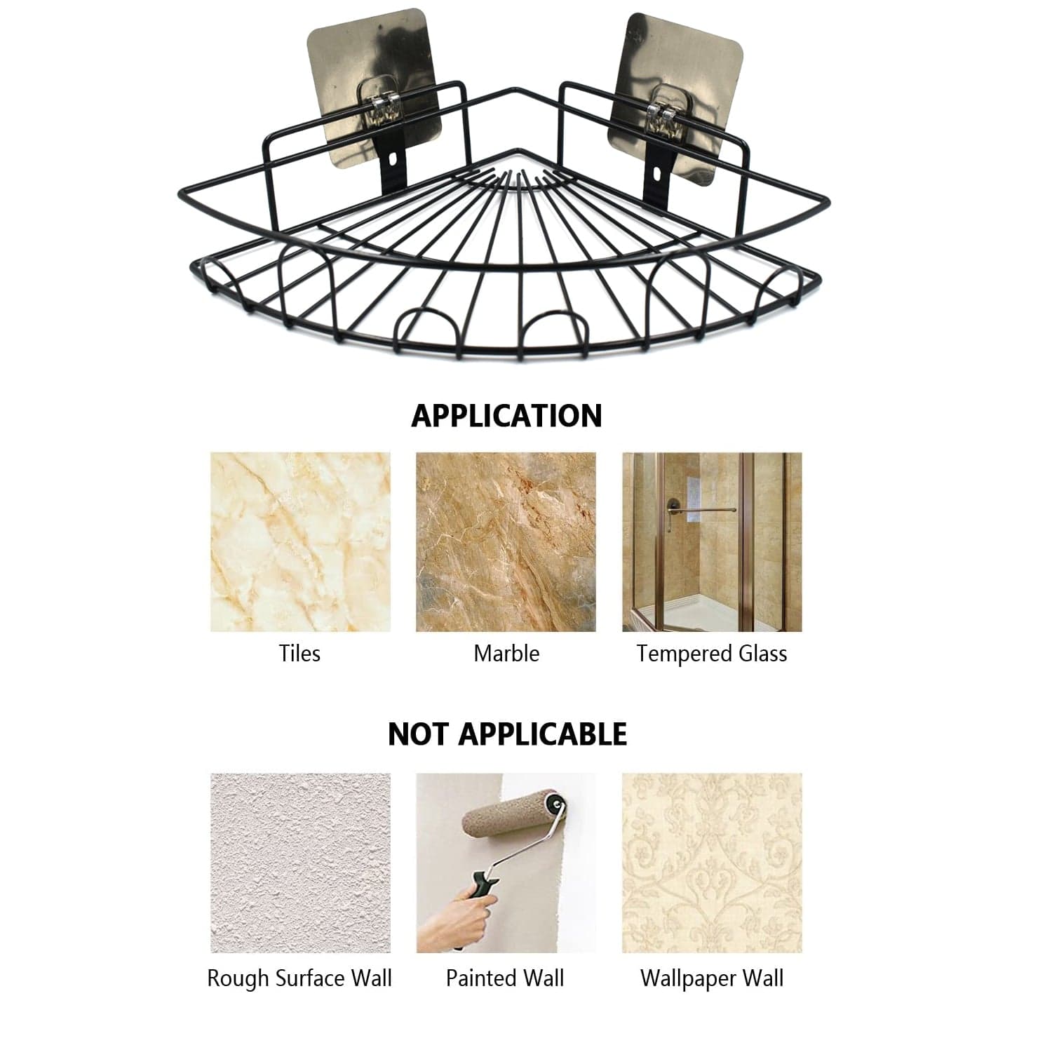 1 Pc Shower Caddy Corner for holding and storing various household stuffs and items etc. thumbnail 9