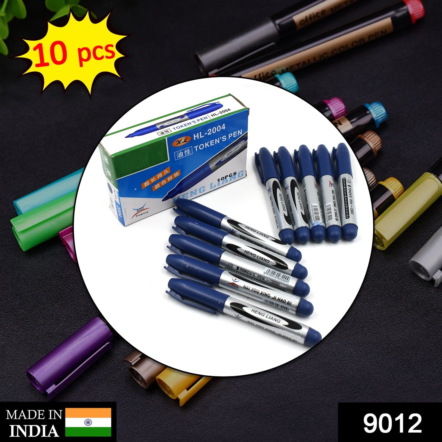 10Pc Permanent Blue Marker and pen used in studies thumbnail 2
