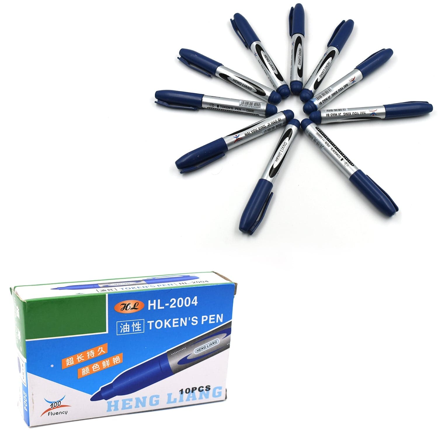 10Pc Permanent Blue Marker and pen used in studies thumbnail 7