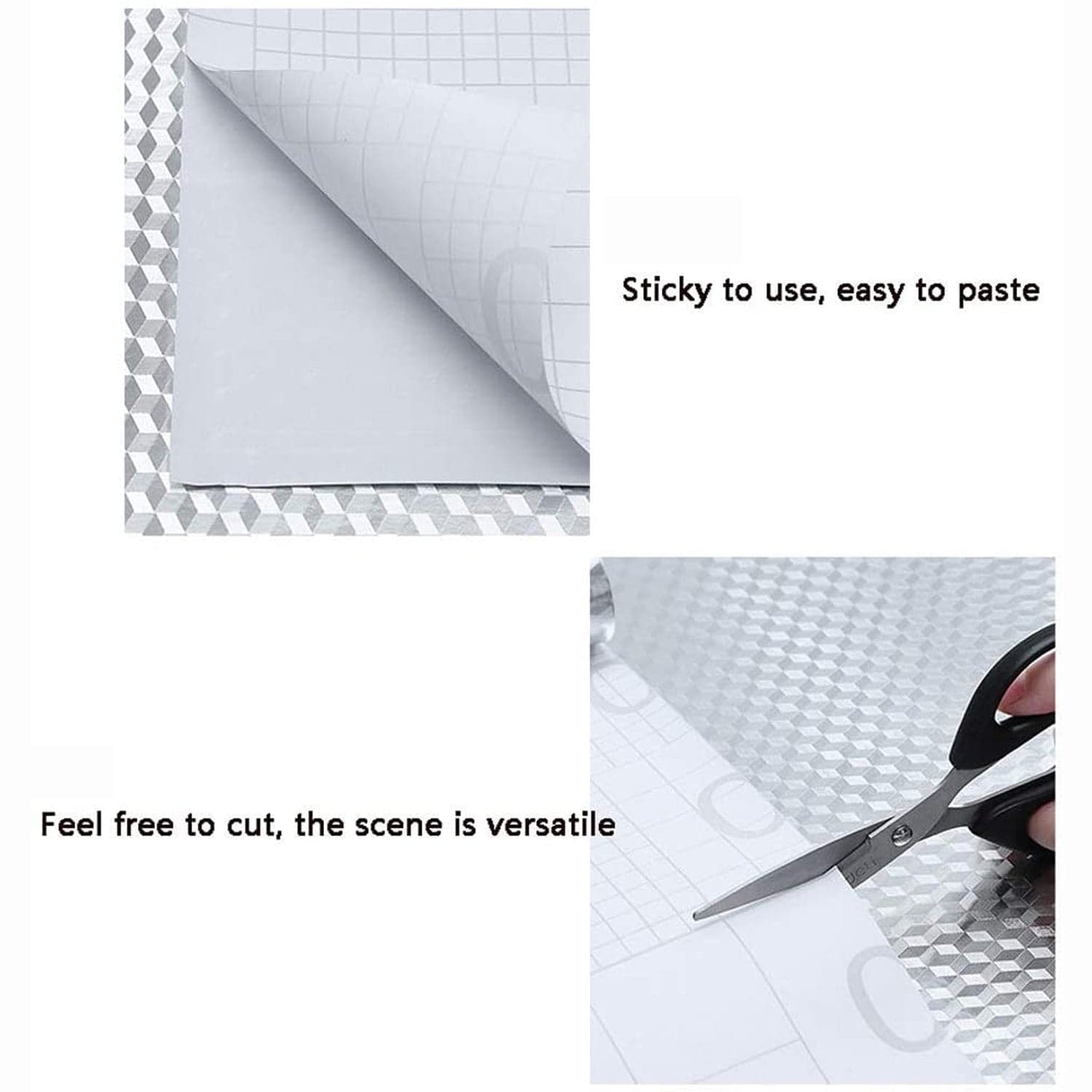 2 Meter Aluminium Foil Sticker used in all kitchen purposes to prevent oily and greasy stains of food while cooking. thumbnail 12