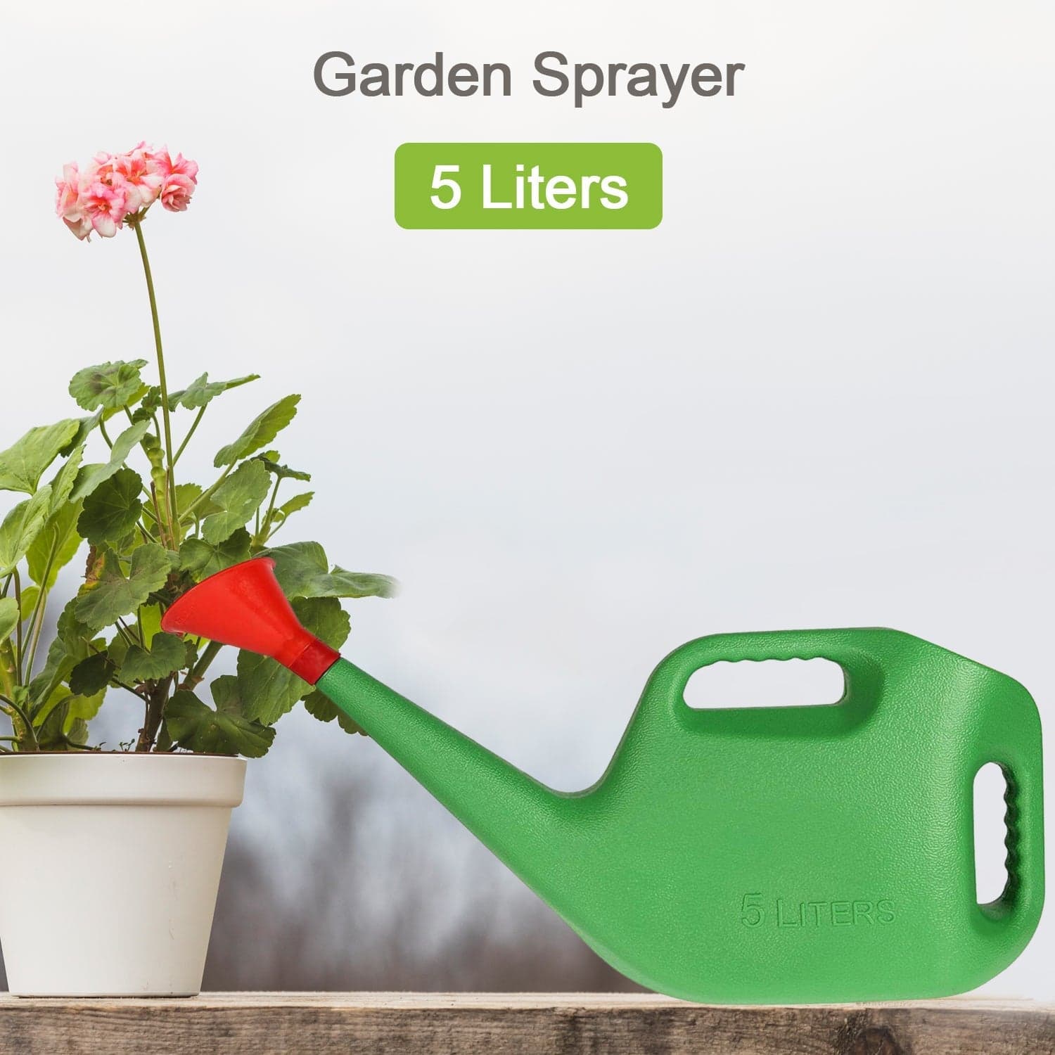 Plastic Watering Can Water Sprayer Sprinkler for Plants Indoor Outdoor Gardening, 5 LTR thumbnail 6